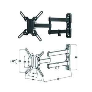 Soporte Articulado Pared Tv Monitor Rotacion PHBA2705BA7