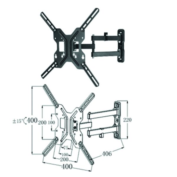 Soporte Articulado Pared Tv Monitor Rotacion PHBA3203A8