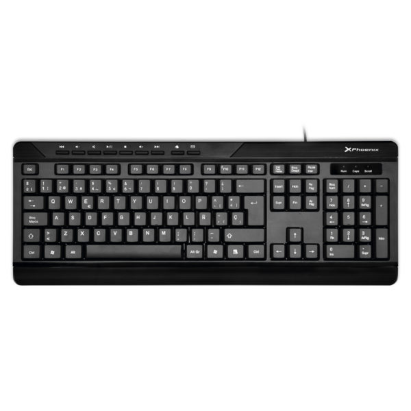 Teclado Qwerty Español Multimedia Phoenix Phkeylight PHKEYLIGHTMEDIA