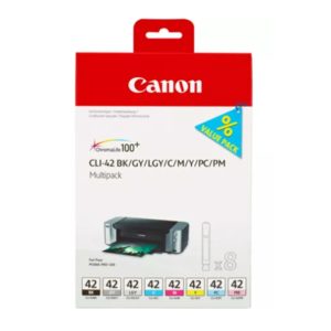 Multipack Canon Cli - 42Bk - C - M - Y - Pm - Pc - Gy - Lgy Pack 8 CLI42MULTIPACK