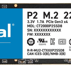 Ssd Crucial P2 2Tb M2 DSP0000003555