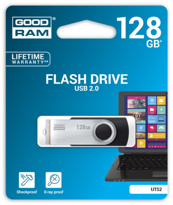 Usb 2.0 Goodram 128Gb Uts2 Negro DSP0000003664
