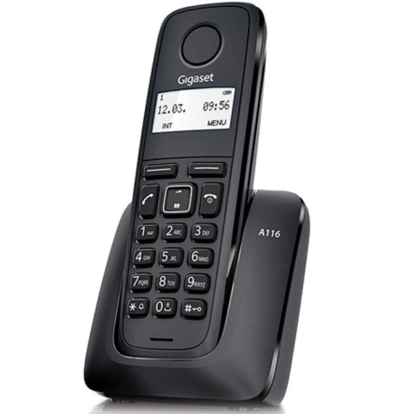 Telefono Fijo Inalambrico Gigaset A116 Negro GIGASET-A116